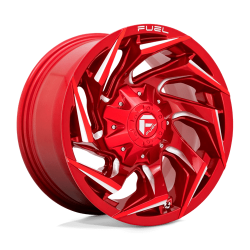 22X10 Fuel 1PC D754 REACTION 8X6.5 -18MM CANDY RED MILLED