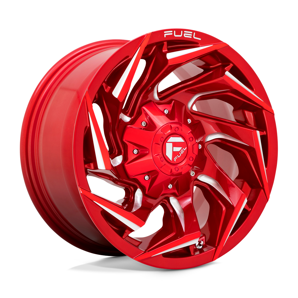24X12 Fuel 1PC D754 REACTION 8X180 -44MM CANDY RED MILLED
