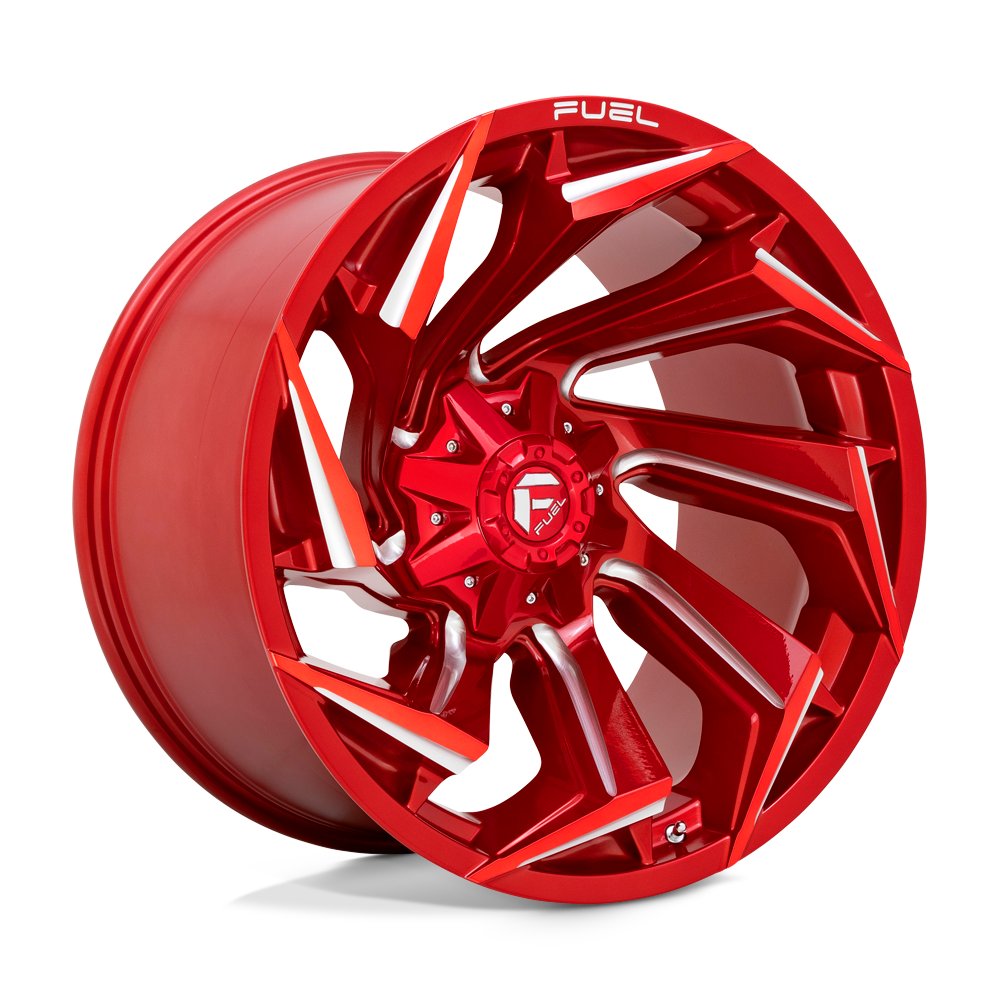 22X12 Fuel 1PC D754 REACTION 8X180 -44MM CANDY RED MILLED