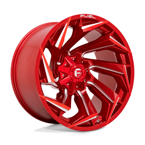 22X12 Fuel 1PC D754 REACTION 8X180 -44MM CANDY RED MILLED