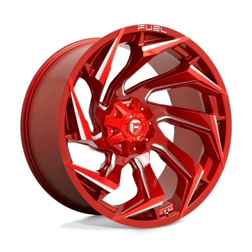 24X12 Fuel 1PC D754 REACTION 5X5.0/5.5 -44MM CANDY RED MILLED