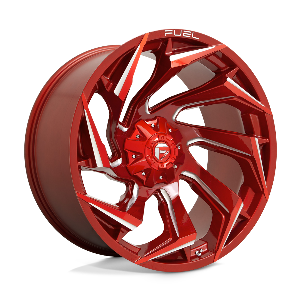 24X12 Fuel 1PC D754 REACTION 5X5.0/5.5 -44MM CANDY RED MILLED