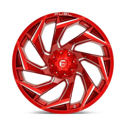 24X12 Fuel 1PC D754 REACTION 5X5.0/5.5 -44MM CANDY RED MILLED