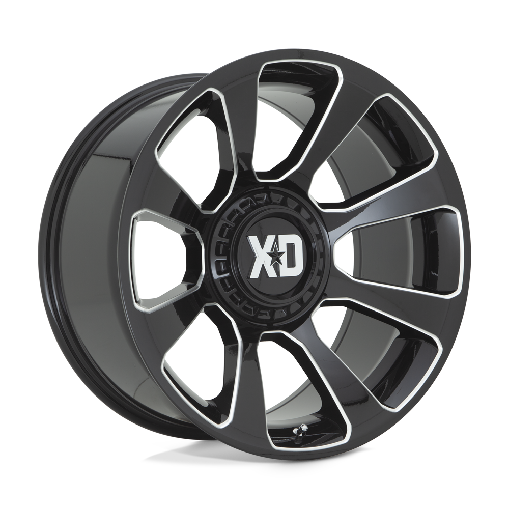 20X10 XD XD854 REACTOR 5X5.0/5.5 -18MM GLOSS BLACK MILLED