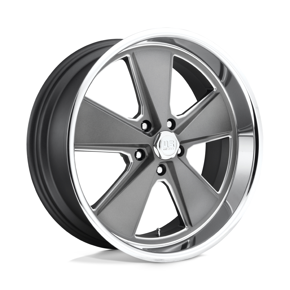 18X8 US Mag 1PC U120 ROADSTER 5X4.5 1MM MATTE GUN METAL MACHINED