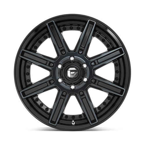 20X9 Fuel 1PC D708 ROGUE 5X5.0 1MM GLOSS MACHINED DOUBLE DARK TINT