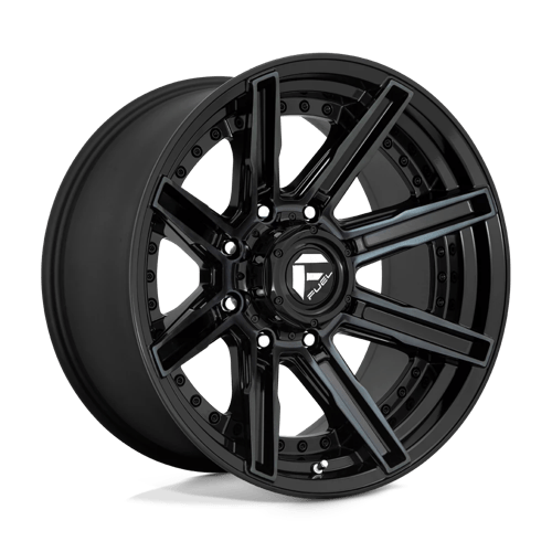 20X10 Fuel 1PC D708 ROGUE 8X170 -18MM GLOSS MACHINED DOUBLE DARK TINT