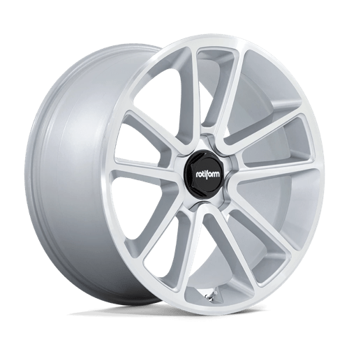 21X10.5 Rotiform 1PC R192 BTL 5X112 38MM GLOSS SILVER WITH MACHINED FACE