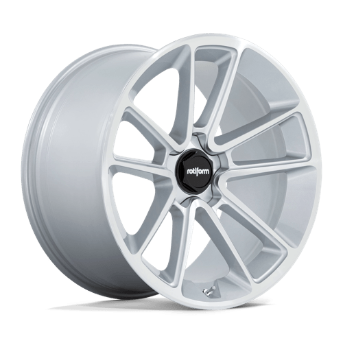 22X12 Rotiform 1PC R192 BTL 5X130 55MM GLOSS SILVER WITH MACHINED FACE