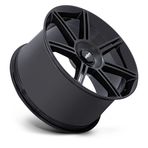 22X10 Rotiform FRA 5X130 56MM GLOSS BLACK WITH MATTE BLACK SPOKES