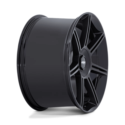 22X10 Rotiform FRA 5X130 56MM GLOSS BLACK WITH MATTE BLACK SPOKES