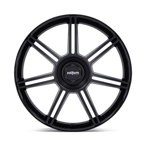 22X10 Rotiform FRA 5X130 56MM GLOSS BLACK WITH MATTE BLACK SPOKES