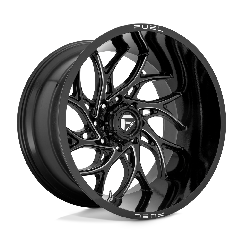 22X8.25 Fuel 1PC D741 RUNNER 8X6.5 105MM GLOSS BLACK MILLED