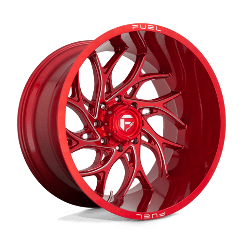 22X8.25 Fuel 1PC D742 RUNNER 8X6.5 105MM CANDY RED MILLED