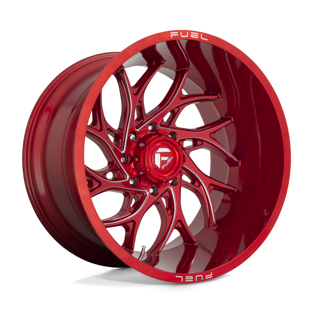 24X12 Fuel 1PC D742 RUNNER 6X5.5 -44MM CANDY RED MILLED