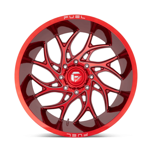 24X12 Fuel 1PC D742 RUNNER 6X5.5 -44MM CANDY RED MILLED