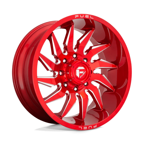 22X10 Fuel 1PC D745 SABER 6X135 -18MM CANDY RED MILLED