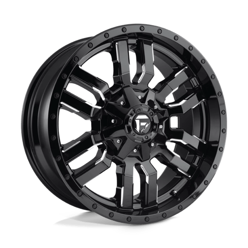 17X9 Fuel 1PC D595 SLEDGE 6X135/5.5 -12MM GLOSS BLACK MILLED