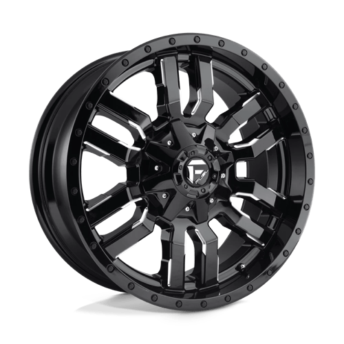 22X9.5 Fuel 1PC D595 SLEDGE 8X180 20MM GLOSS BLACK MILLED