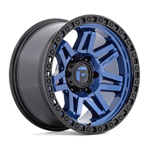 17X9 Fuel 1PC D813 SYNDICATE 6X5.5 -12MM DARK BLUE WITH BLACK RING