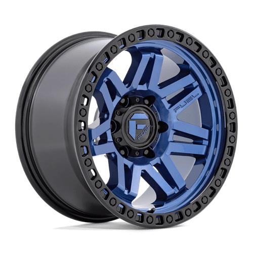 17X9 Fuel 1PC D813 SYNDICATE 5X5.0 -12MM DARK BLUE WITH BLACK RING