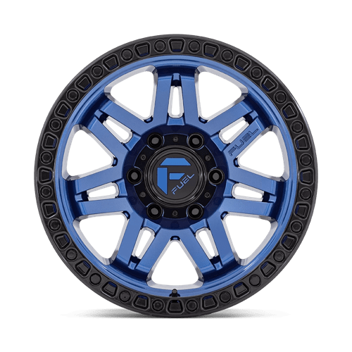 17X9 Fuel 1PC D813 SYNDICATE 5X5.0 -12MM DARK BLUE WITH BLACK RING