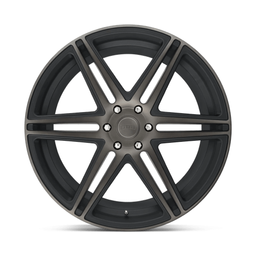 24X10 DUB 1PC S123 SKILLZ 6X5.5 30MM MATTE BLACK DOUBLE DARK TINT