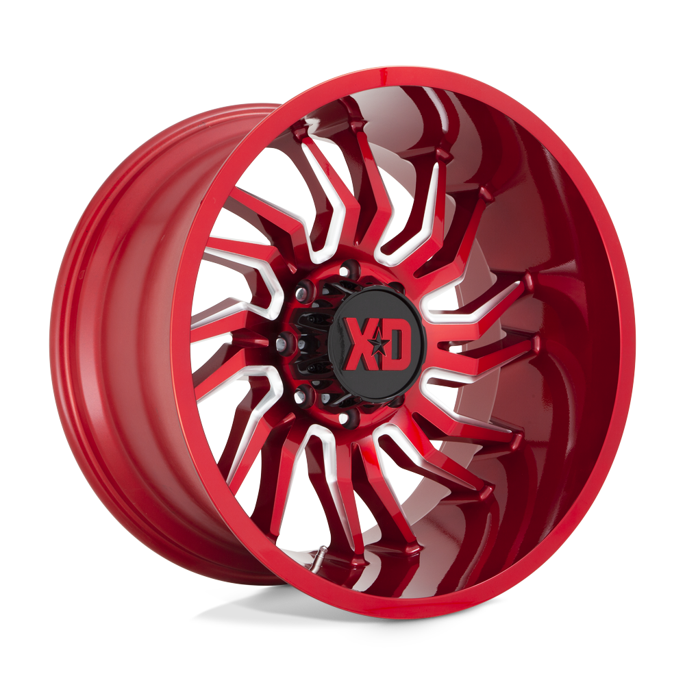 22X10 XD XD858 TENSION 8X6.5 -18MM CANDY RED MILLED