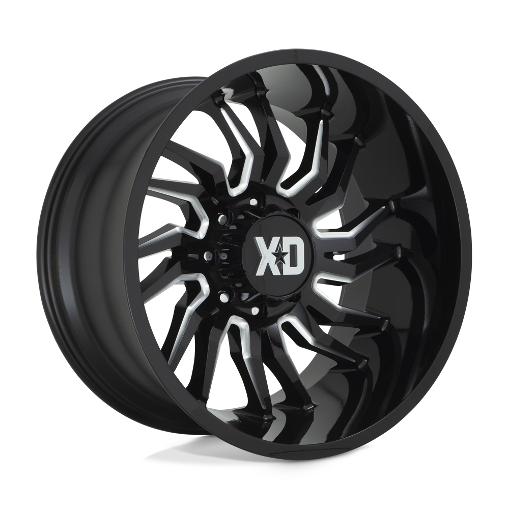 22X10 XD XD858 TENSION 5X5.0 -18MM GLOSS BLACK MILLED