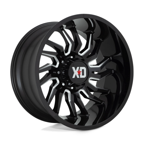 20X10 XD XD858 TENSION 5X5.0 -18MM GLOSS BLACK MILLED