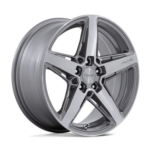 18X8 Niche 1PC M270 TERAMO 5X100 30MM ANTHRACITE BRUSHED FACE TINT CLEAR