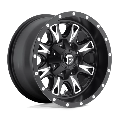 17X6.5 Fuel 1PC D513 THROTTLE 8X200 -140MM MATTE BLACK MILLED