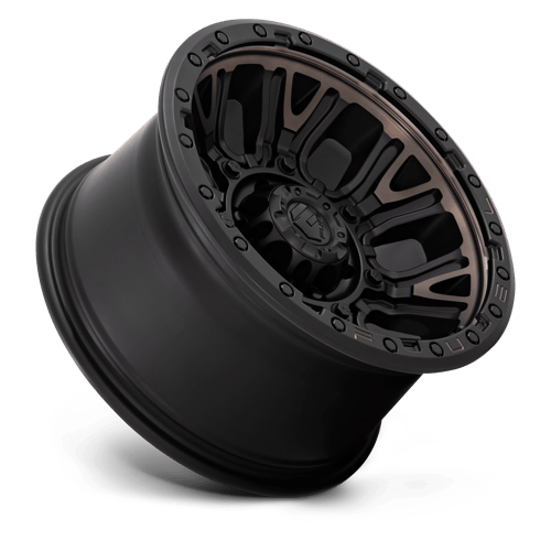 17X9 Fuel 1PC D824 TRACTION 6X5.5 -12MM MATTE BLACK WITH DOUBLE DARK TINT