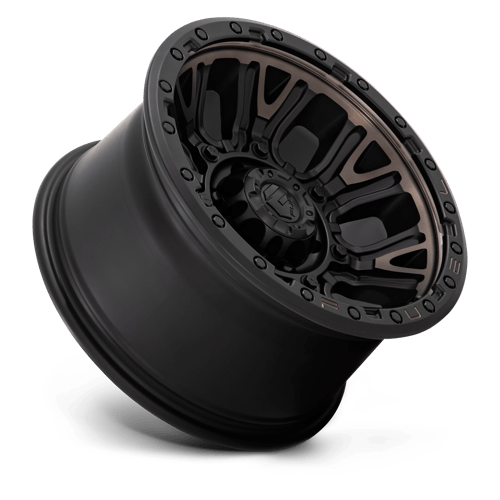 17X9 Fuel 1PC D824 TRACTION 5X5.0 -12MM MATTE BLACK WITH DOUBLE DARK TINT