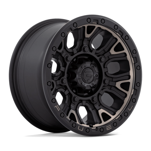 17X9 Fuel 1PC D824 TRACTION 6X135 1MM MATTE BLACK WITH DOUBLE DARK TINT