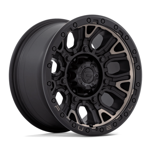 17X9 Fuel 1PC D824 TRACTION 6X4.5 1MM MATTE BLACK WITH DOUBLE DARK TINT