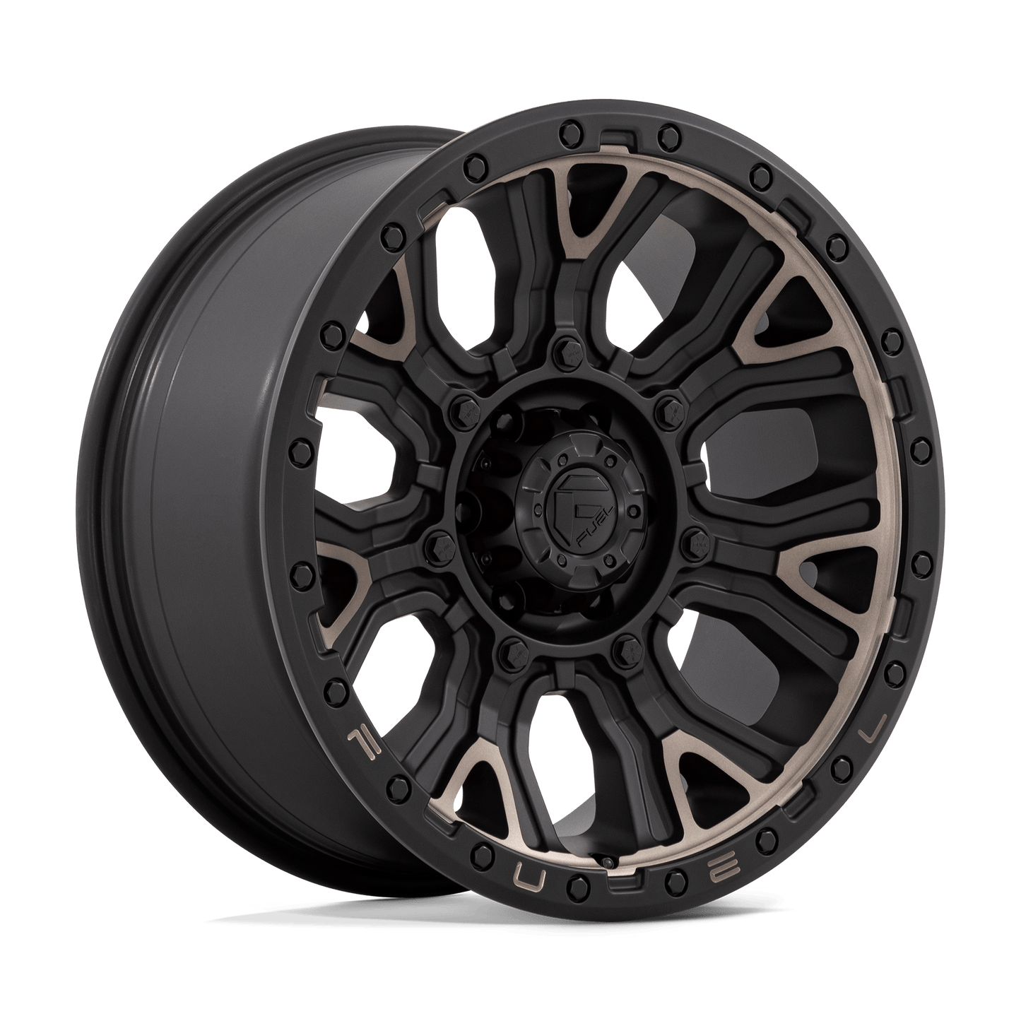 20X9 Fuel 1PC D824 TRACTION 6X135 1MM MATTE BLACK WITH DOUBLE DARK TINT