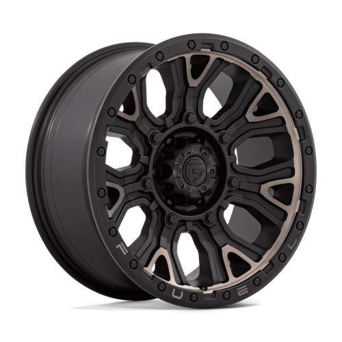 20X9 Fuel 1PC D824 TRACTION 6X5.5 1MM MATTE BLACK WITH DOUBLE DARK TINT