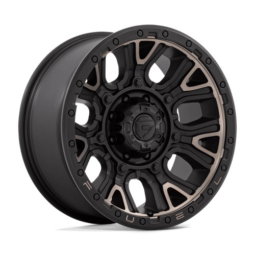 20X9 Fuel 1PC D824 TRACTION 8X180 1MM MATTE BLACK WITH DOUBLE DARK TINT