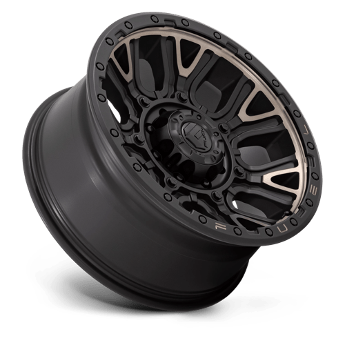 20X9 Fuel 1PC D824 TRACTION 8X6.5 1MM MATTE BLACK WITH DOUBLE DARK TINT