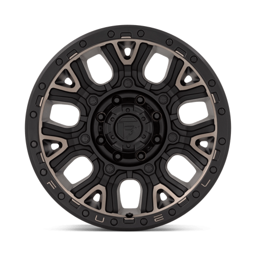 20X9 Fuel 1PC D824 TRACTION 8X180 1MM MATTE BLACK WITH DOUBLE DARK TINT