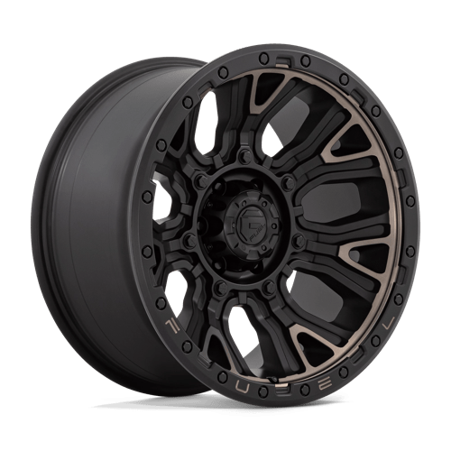 20X10 Fuel 1PC D824 TRACTION 6X135 -18MM MATTE BLACK WITH DOUBLE DARK TINT