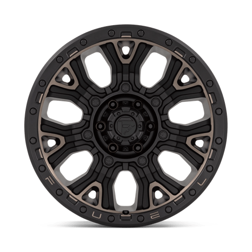 20X10 Fuel 1PC D824 TRACTION 6X135 -18MM MATTE BLACK WITH DOUBLE DARK TINT