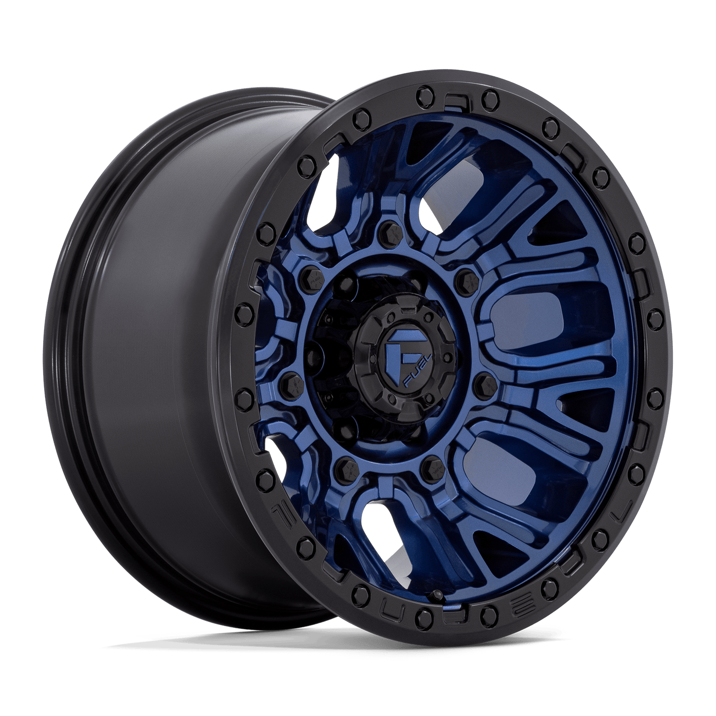 17X9 Fuel 1PC D827 TRACTION 5X5.0 -12MM DARK BLUE WITH BLACK RING