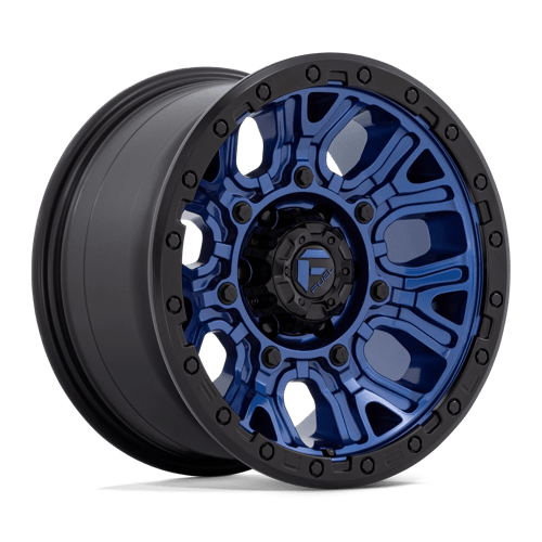 17X9 Fuel 1PC D827 TRACTION 6X5.5 1MM DARK BLUE WITH BLACK RING