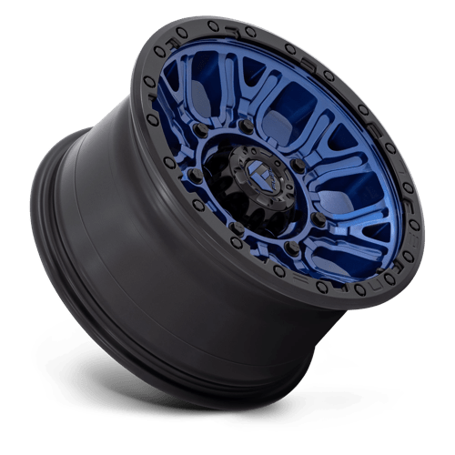 17X9 Fuel 1PC D827 TRACTION 6X5.5 1MM DARK BLUE WITH BLACK RING