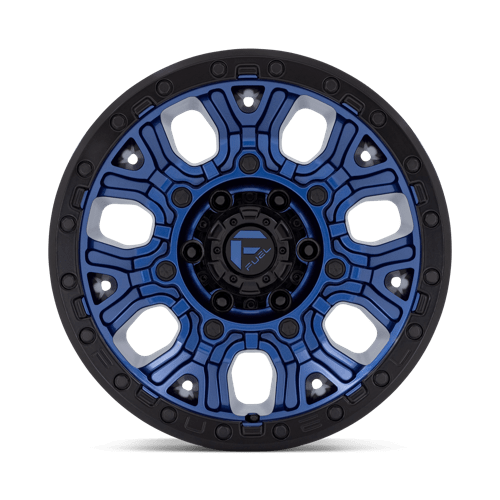 17X9 Fuel 1PC D827 TRACTION 6X5.5 1MM DARK BLUE WITH BLACK RING