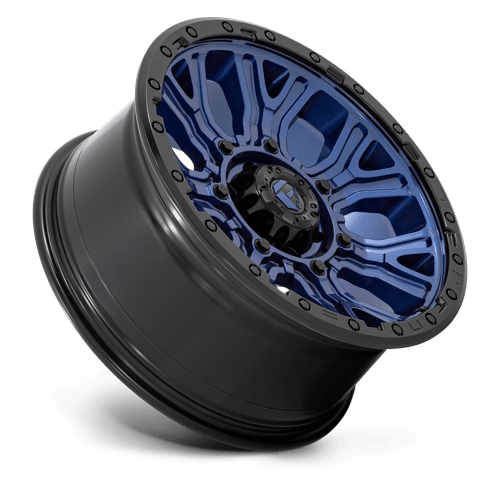 20X9 Fuel 1PC D827 TRACTION 6X135 1MM DARK BLUE WITH BLACK RING