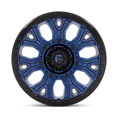 20X9 Fuel 1PC D827 TRACTION 6X135 1MM DARK BLUE WITH BLACK RING