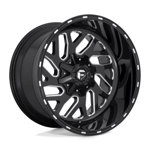 18X9 Fuel 1PC D581 TRITON 8X6.5 -12MM GLOSS BLACK MILLED